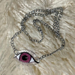 Lilac eye necklace