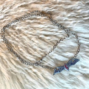Dainty bat necklace