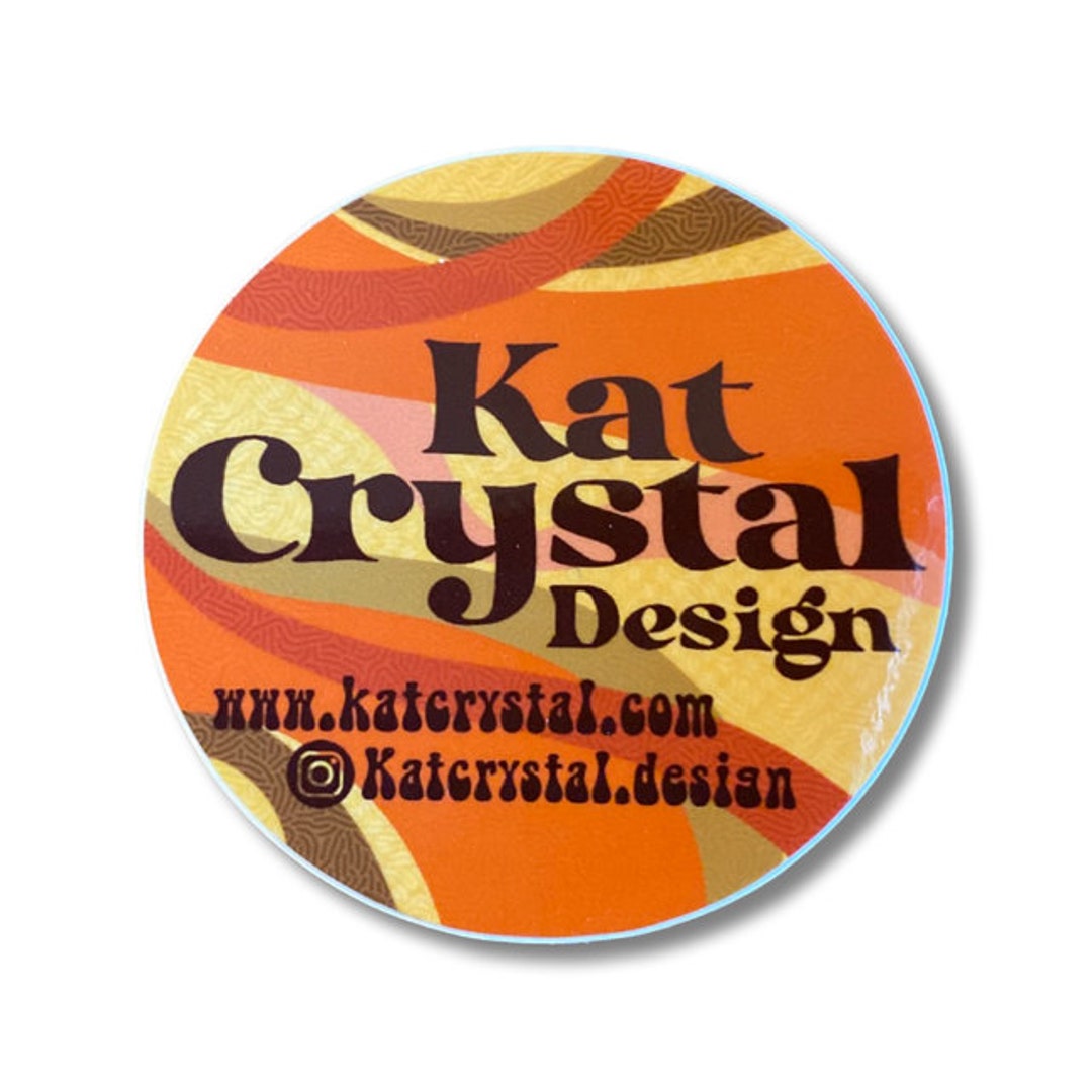 Kat Crystal Design Logo Sticker - Etsy