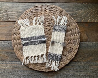 Handwoven Bookmark and Mug Rug Set
