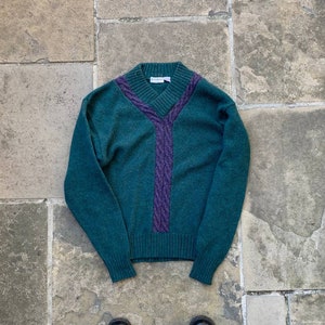イヴ・サンローラン ニット セーター グリーン ロゴ刺繍 ポケット ウール M SAINT LAURENT/サンローラン_women通販 | ブラッシュドニット製