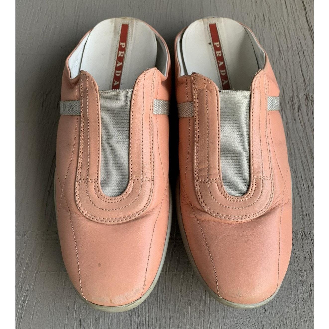 2000s Prada Mules Y2K Sport Slip on Sneaker S/S Sport Model 3308