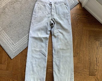 1990s Corduroy Pants Vintage Corduroy Trousers Thick Wale 90s Vintage Trousers Wide 30x30 Faded Discoloured Talon Zipper Made in Canada 30