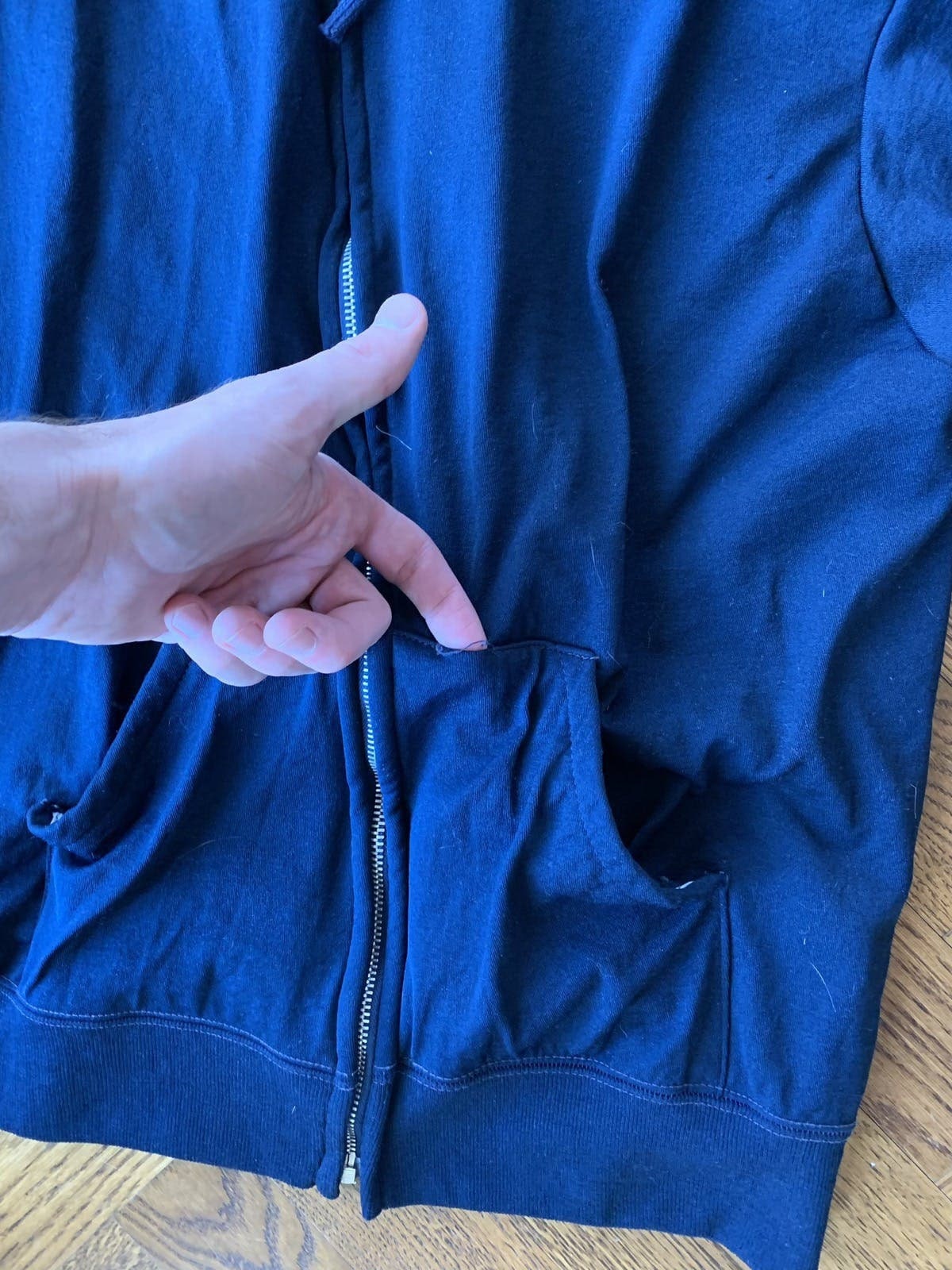 1970s Poly Thermal Hoodie Vintage Sears Kings Road Waffle