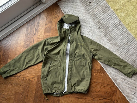 Marmot Rain Coat Shell Jacket Gorpcore Army Green… - image 2