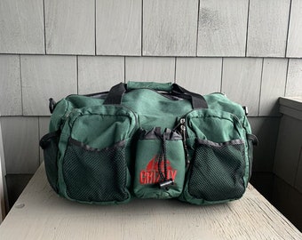 Vintage Kodiak Forest Green Mini Duffle Bag Drink Handbag 1990s 2000s Hand Bag Vacation Drink Summer Used Kodiak Patagonia MEC North Face