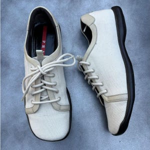 靴 PRADA SPORT square toe shoes gun smoke Prada Vintage Square Toe - Etsy