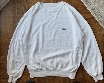 70s Vintage Blue Fox Raglan Crewneck Pullover 60s 80s JC Penney True Vintage 1960s 1970s Germany Crew Neck Sweatshirt Vintage Blank Sweater