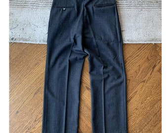 1980s Vintage Wool Pants Wide Leg Loose Trousers Virgin Wool WM H Leishman Made in Canada 90s 80s Wool Trousers Woolmark Pure Virgin Wool