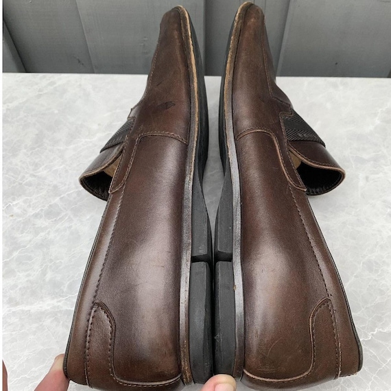 ヨ*ピ様 90s prada square loafer 90s Prada 2-Tone Brown Loafers - Lucky Vintage