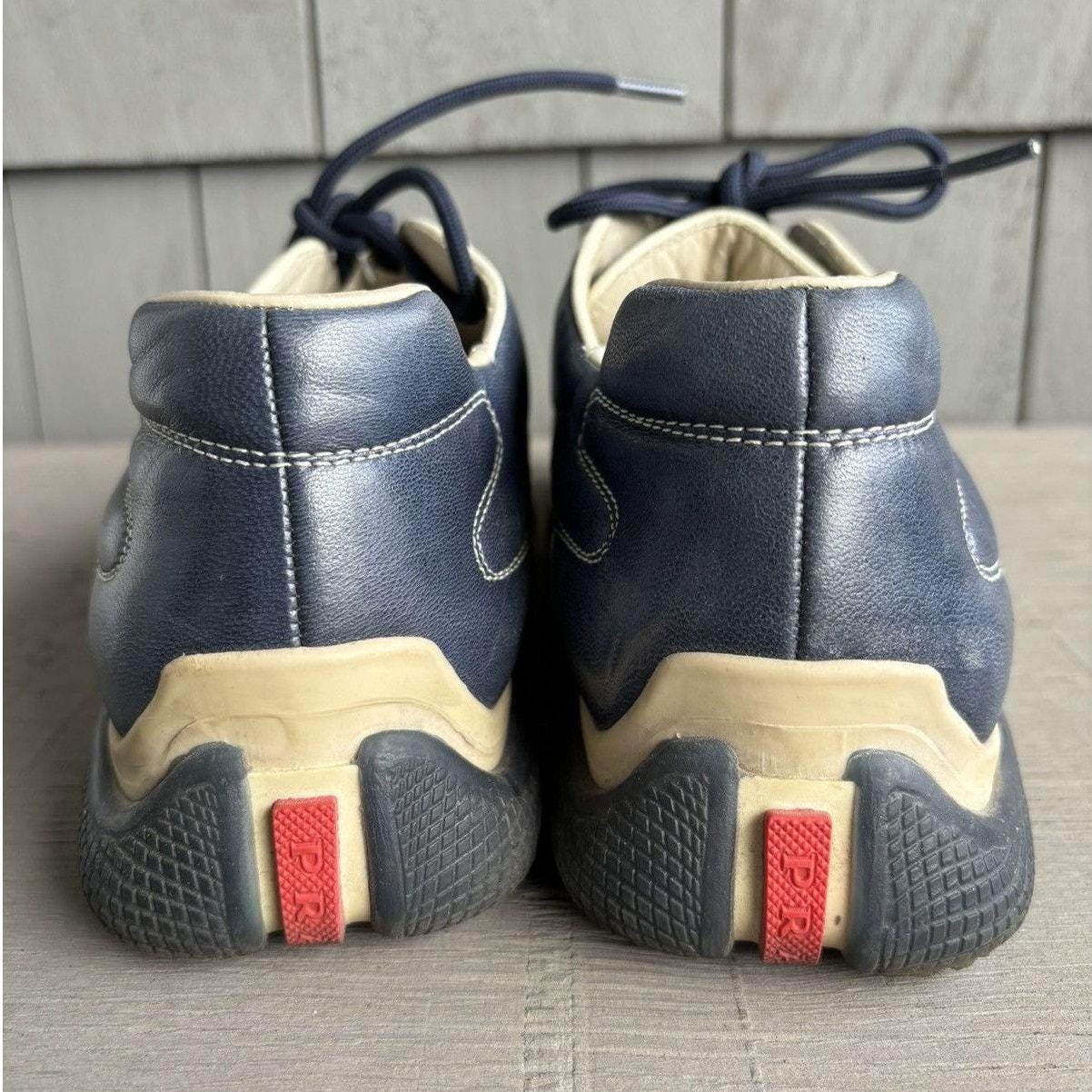 Vintage Prada Sneakers Linea Rossa Bowling Shoes 2000s Y2K 0121