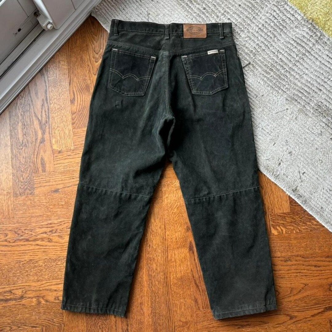Vintage Suede Pants Vintage Skotts Suede Washable Suede Green