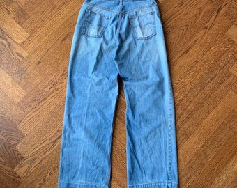1970s Levi's Jeans Vintage Orange Tab Levis Denim 1970s Vintage Levi's Jeans Flowy Denim Pants Womens 70s Made in USA Special Edition Loose