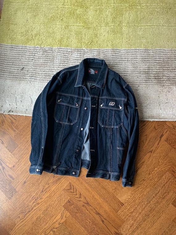 90s Vintage Johnny Blaze NY Hip Hop Oversized Denim Jacket 1990s