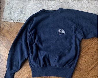 90s Tennessee Whiskey Champion Heavyweight Crewneck George Dickel M 1990s Pullover Sweatshirt Vintage Crewneck Sweater Thick Heavy Dark Blue