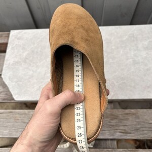 Vintage Timberland Suede Mules Lug Sole Boots Vintage Slip On Clogs Sheepskin UGGs Wheat Garden Mens 8.5 Womens 10 Slides Sandals Slippers image 8