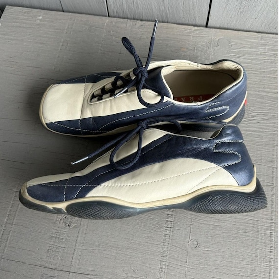 Vintage Prada Sneakers Linea Rossa Bowling Shoes 2000s Y2K