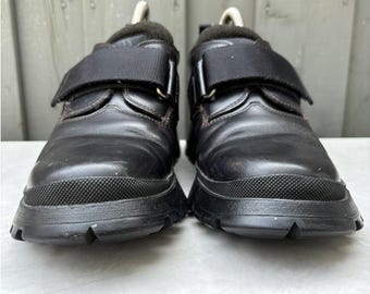 Vintage Prada Boots Cross Strap Velcro F/W 1999 2000s Prada Milano