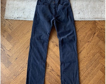 Vintage Levis Corduroy Pants Vintage Levi&#39;s White Tab Corduroy Trousers 70s 80s 1970s 1980s Talon 519 33x36 Dark Blue Orange Tab Silver Tab
