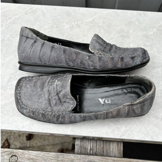 1990s Prada Pony Hair Loafers Vintage Square Toe Fur Womens  display picture 2
