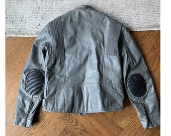 1980s Vintage Bristol Leather Jacket Golden Crown Vintage