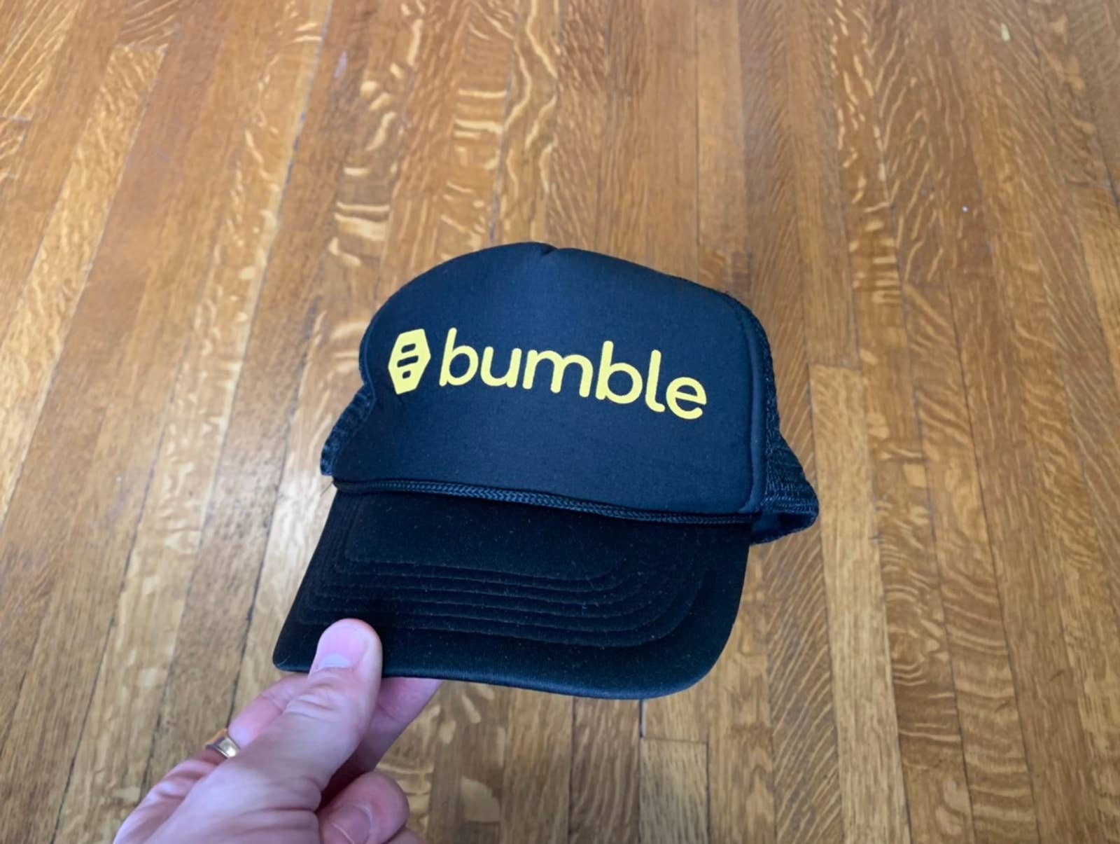 Bumble Trucker Hat Black Mesh Dating App Tinder - Etsy