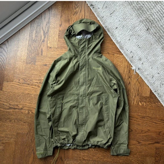 Marmot Rain Coat Shell Jacket Gorpcore Army Green… - image 1