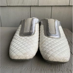 2000s Prada Sport Mules Y2K Vintage Quilted Slipon Sneaker Vintage Prada Sport Sneakers Slip On White 2000s 1990s Vintage Designer Womens image 7