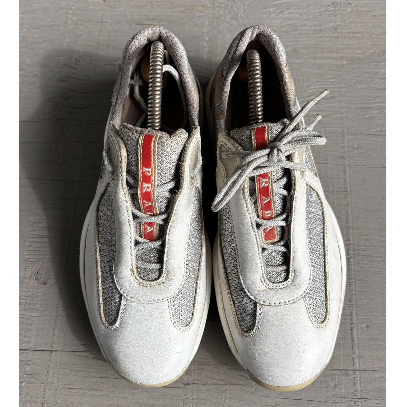 PRADA リネアロッサ スニーカー IT37 お買い得ヴィンテージ Vintage Prada Americas Cup Sneakers 3163 Linea Rossa Vintage