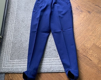 True Vintage Snow Pants 1950s Vintage Ski Pants Aus Helanca Garn 40s 50s 60s 1940s 1960s Wool Nylon Alpine Sport Trousers Stirrup Jodhpur 27