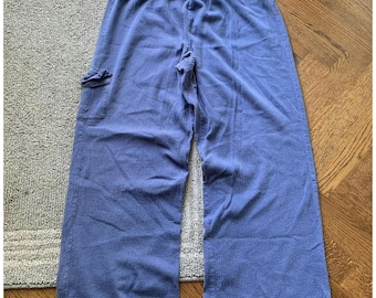 2000er Jahre Vintage Cargohose Crinkle Falten Bitte Issey Vintage Chicos Hose Weites Bein Loose Fit Baggy Sommer Kordelzug 1990er Jahre Cargotasche