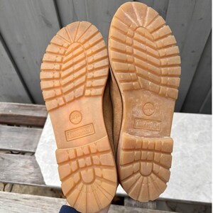 Vintage Timberland Suede Mules Lug Sole Boots Vintage Slip On Clogs Sheepskin UGGs Wheat Garden Mens 8.5 Womens 10 Slides Sandals Slippers image 6