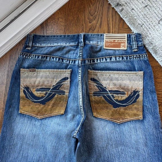 Vintage Pepe Jeans Vintage Patchwork Back Pocket Patch Vintage