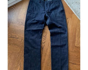 2000er Jahre Moncler Pantalone Sportivo Vintage Moncler Hose Vintage Moncler Jeans Dark Wash Denim Größe 52 / 34x30 Made in Rumänien Dark Denim