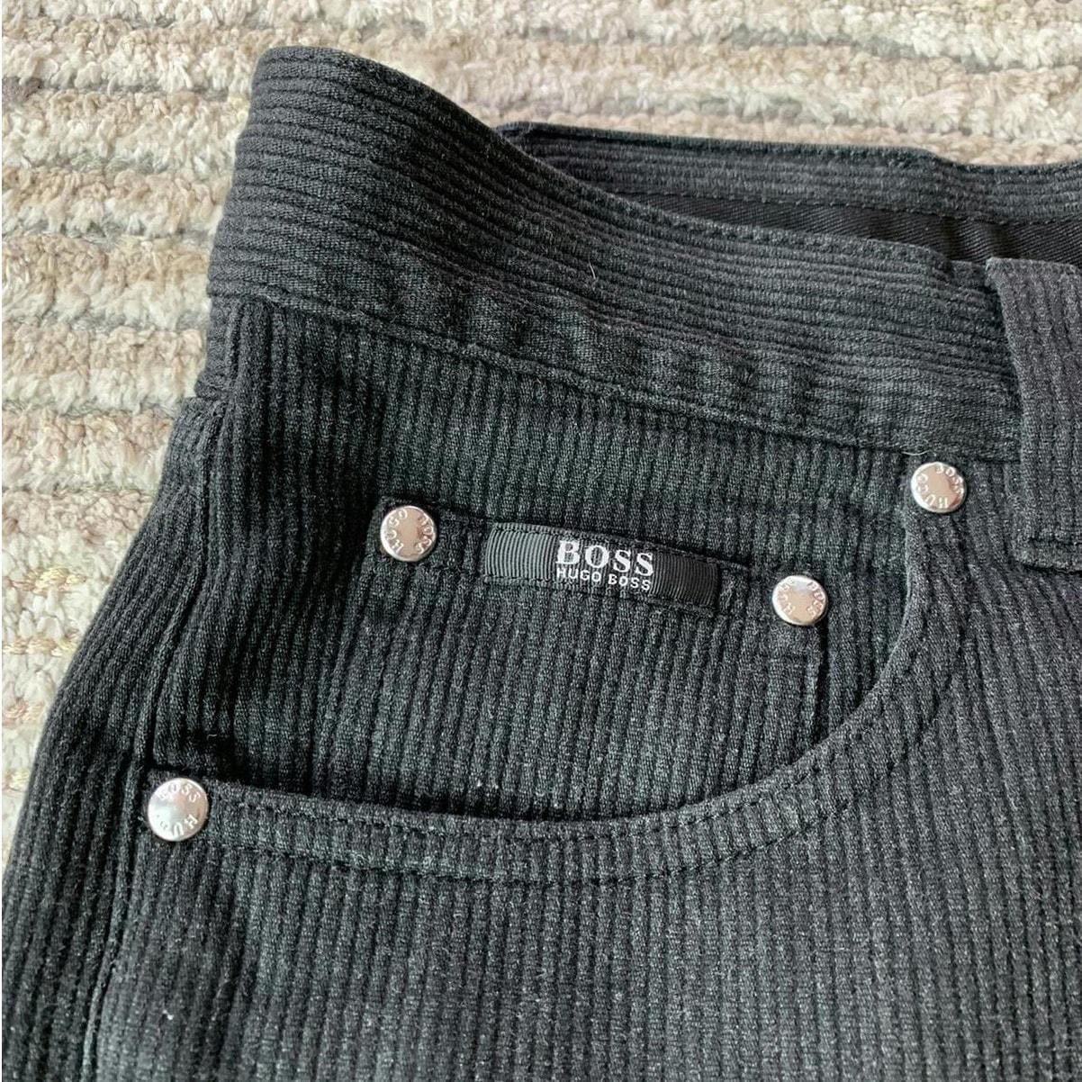 パンツ 80s HUGOBOSS vintage corduroy wide pants Vintage 80s Wide Leg Cable Wale Corduroy Baggy Skate Pants