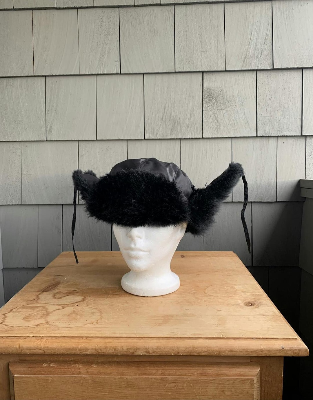 90s Vintage Fur Lined Nylon Trapper Cap Ushanka Winter Hat 90s Vintage Fur Lined Nylon Trapper Cap Ushanka Winter Hat
