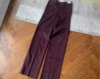 1970s Corduroy Pants Deadstock Vintage Sears Levis Long 70s Cacharel Pants 1970s Vintage Corduroy Trousers Made in Canada Wide Tall 28x36