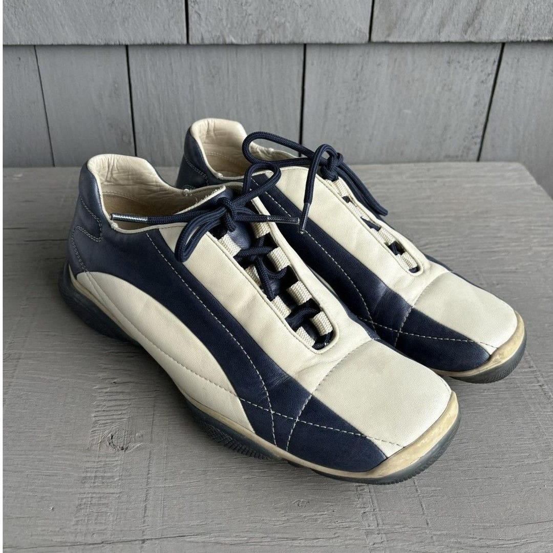 靴 00s prada sports archive leather shoes Archive 2000s Prada Sport Vintage Leather Loafers Shoes Size