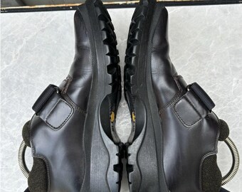 Vintage Prada Boots Cross Strap Velcro F/W 1999 2000s Prada Milano