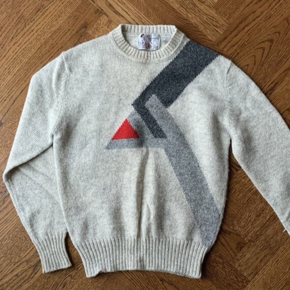 80s Vintage Wool Sweater ALD Printed Wool Pullover Knit Jumper Vintage Sears Vintage Club International Vintage Pullover Sweater Crewneck Etsy