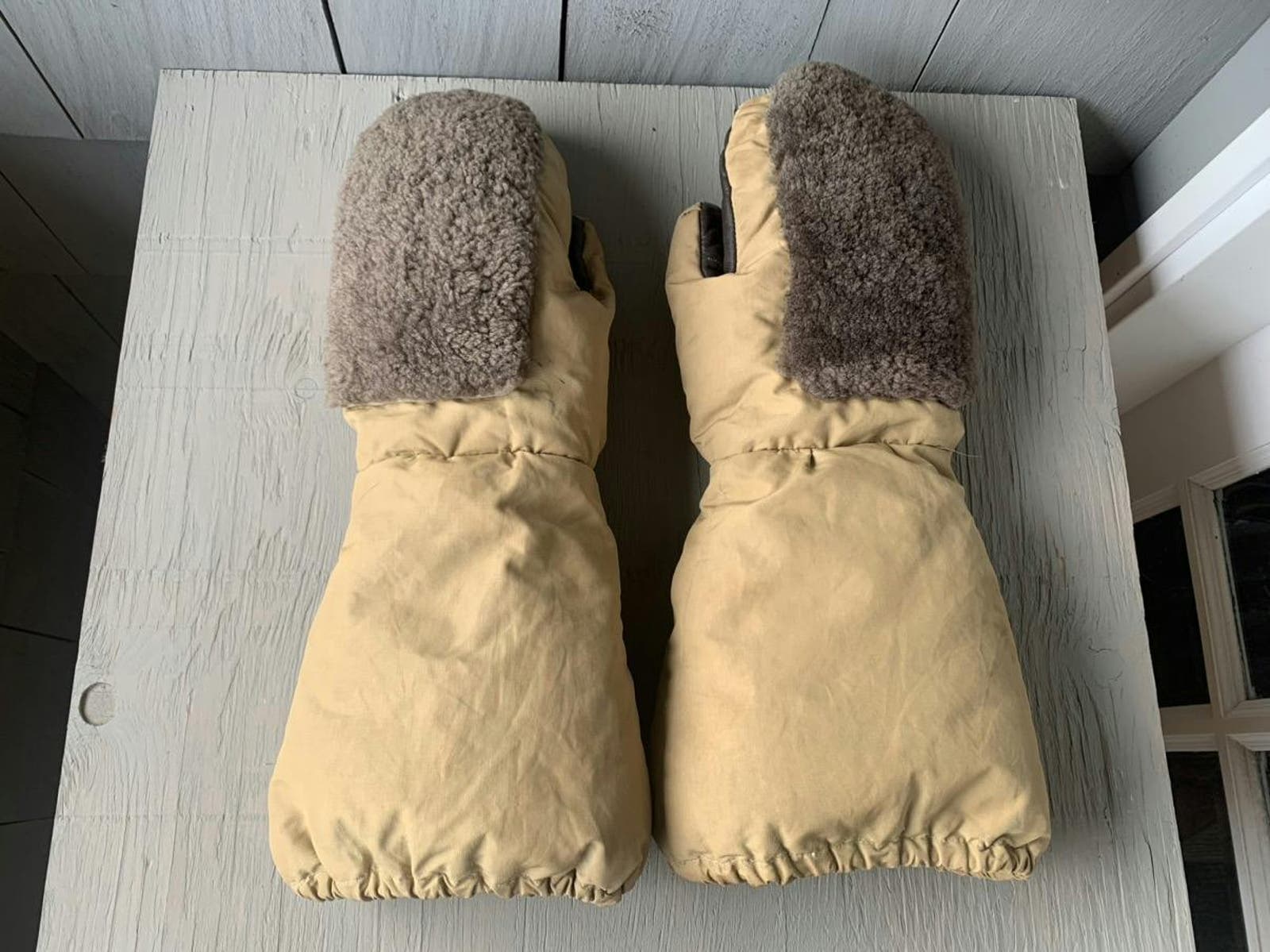 1960s Eddie Bauer Goose Down Mittens Vintage Winter Oversize