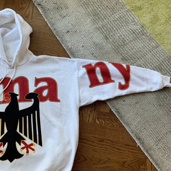 1980s Germany All Over Print Hoodie Vintage Pullo… - image 10