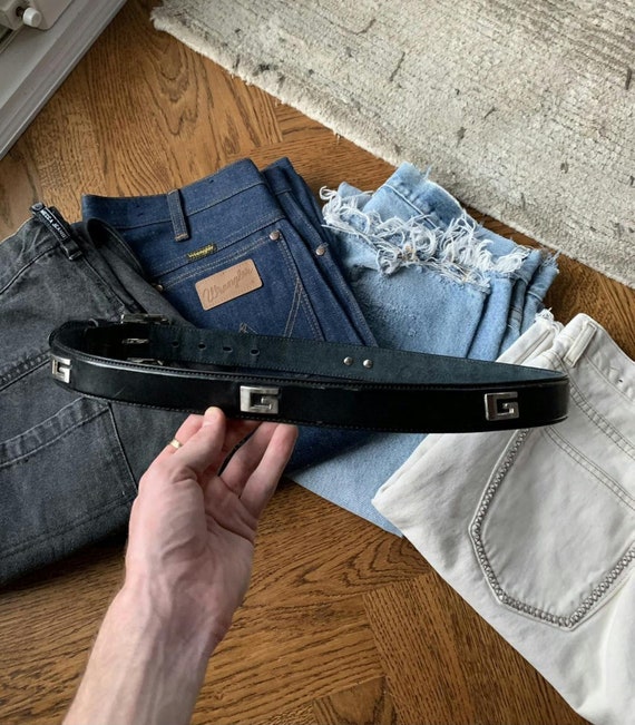 Vintage Gucci Style G Studded Belt Y2K Distressed… - image 3