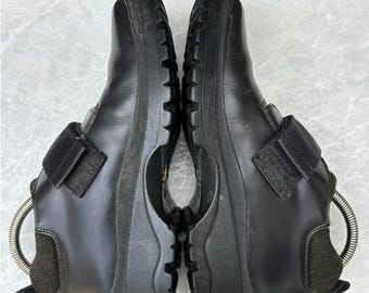 Vintage Prada Boots Cross Strap Velcro F/W 1999 2000s Prada Milano 