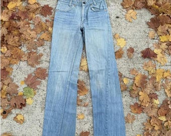 1970s Vintage Levis Jeans 1970s Orange Tab Levis Denim Straight Flared Fade Vintage Levi's 716 Jeans 1970s 26x34 Womens Talon 42 Zipper 80s