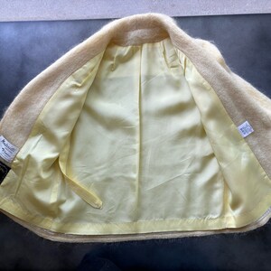 Vintage Mohair Jacket 70s Mohair Sports Coat Bardolino England Monteselli by Primrose Shawl Loose Knit Mohair Blazer Butter Yellow Hairy S image 8