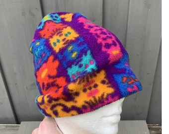 90s Reversible Printed Fleece Skully Y2K Vintage Trippy Ski Vintage Patagonia Polar Fleece Psychedelic Bogner North Face Arcteryx MEC REI