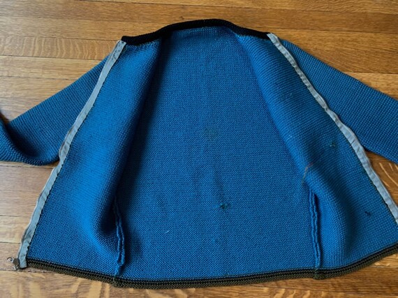トップス 60's Hand made knit cardigan 60s Chunky Cable Knit Wool Cardigan | S-M - Lucky Vintage