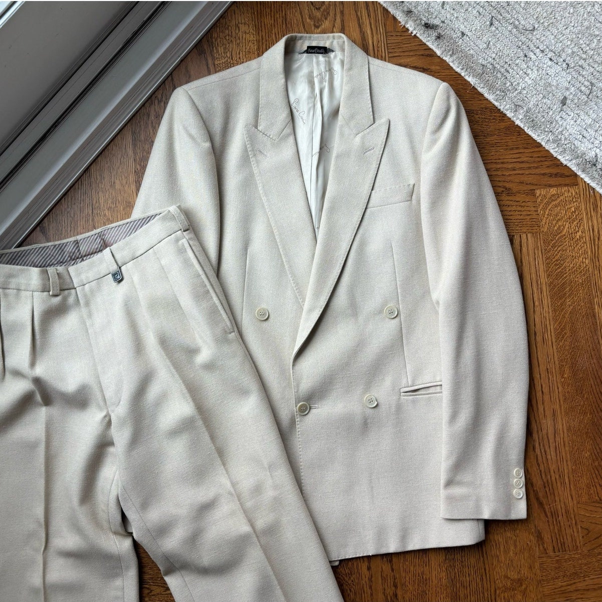 Vintage 1970-80s Pierre Cardin Velour Lightweight Talon Zip