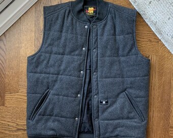 Undefeated Athletics Wool Vest Winter Undefeated Down Puffer Quilted Snap Button Zip Up Streetwear UNDFTD Polo Ralph Lauren Japan Fall Winte